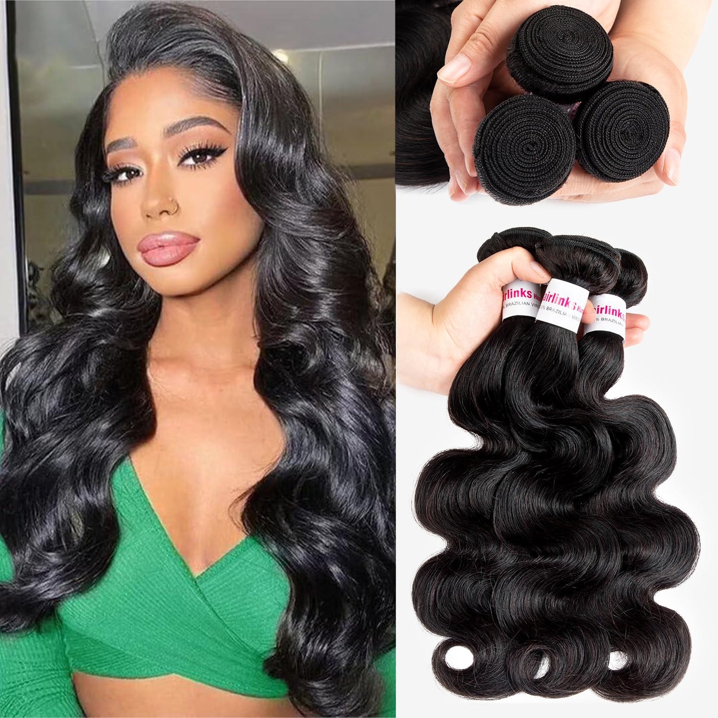 MiracleLuxe Body Wave Bundles 16 18 20