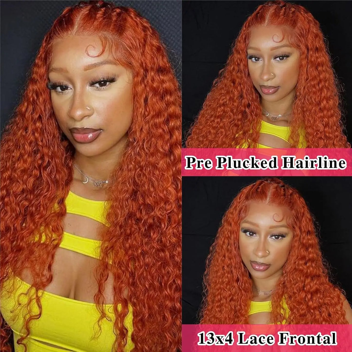 Luxe 30" Ginger Deep Wave Human Hair Wig