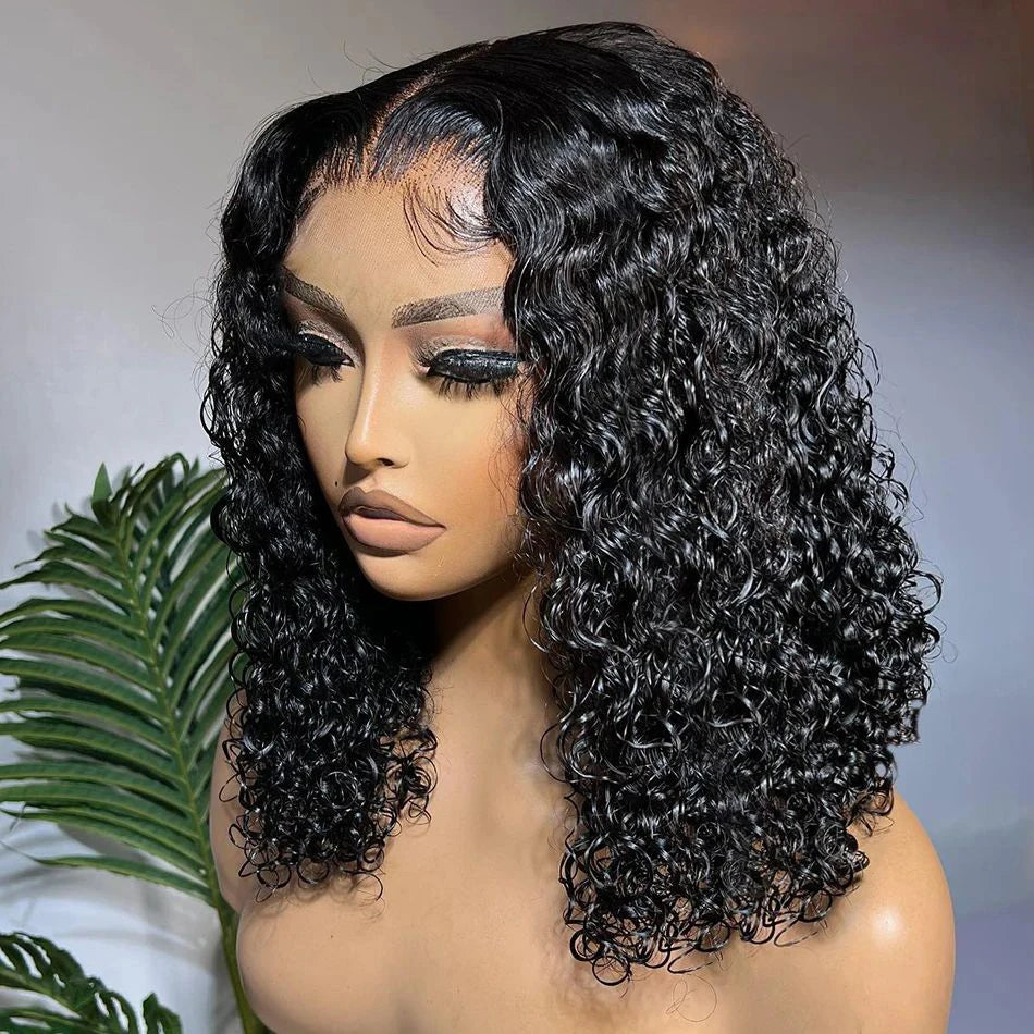 Luxe 13x4 Short Curly Bob Wig Wet And Wavy Deep Wave