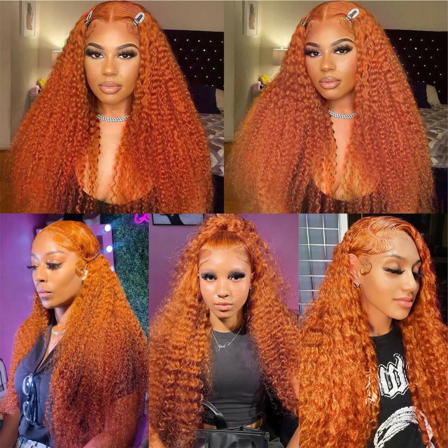 Luxe 30" Ginger Deep Wave Human Hair Wig