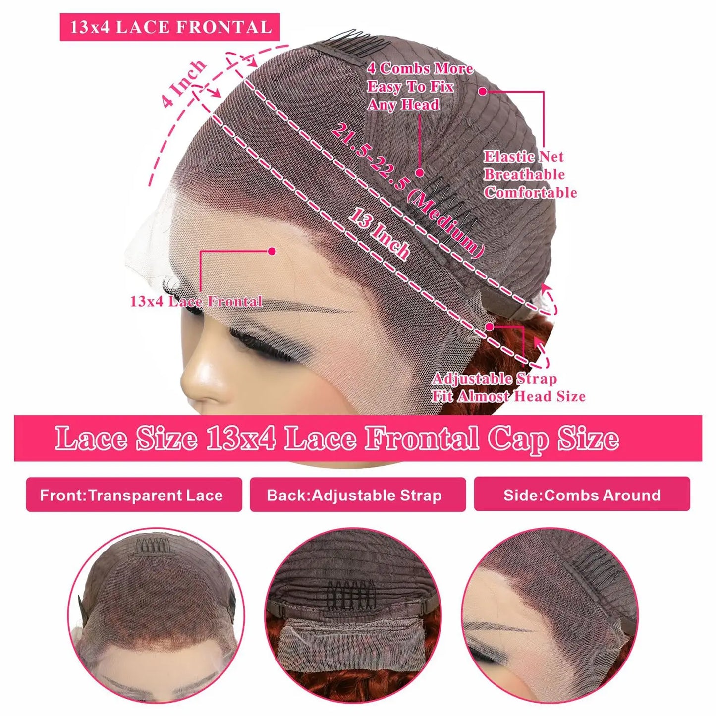 Luxe 30" Ginger Deep Wave Human Hair Wig