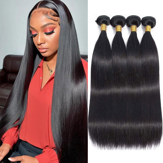 Luxe StraightHuman Hair Bundles 24 26 28 30 inch