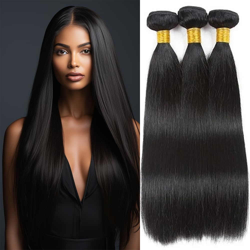 Luxe Straight Hair Bundles 18 20 22 Inch