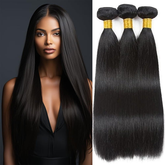 Luxe Straight Hair Bundles 18 20 22 Inch