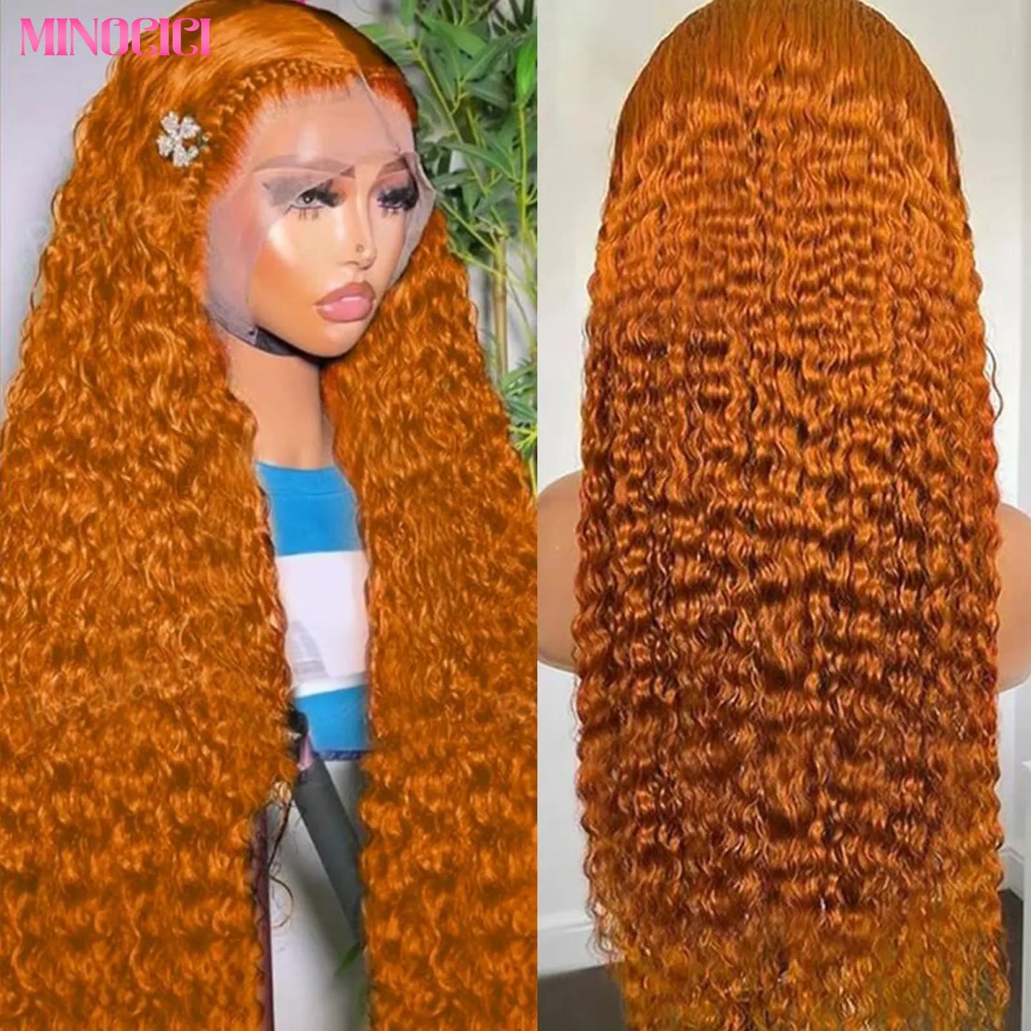 Luxe 30" Ginger Deep Wave Human Hair Wig