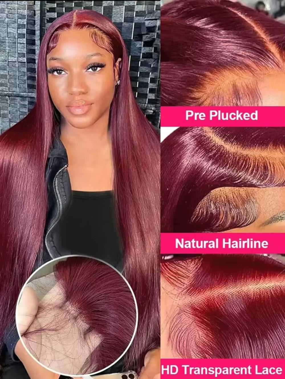Luxe 99J Straight Human Hair Wig